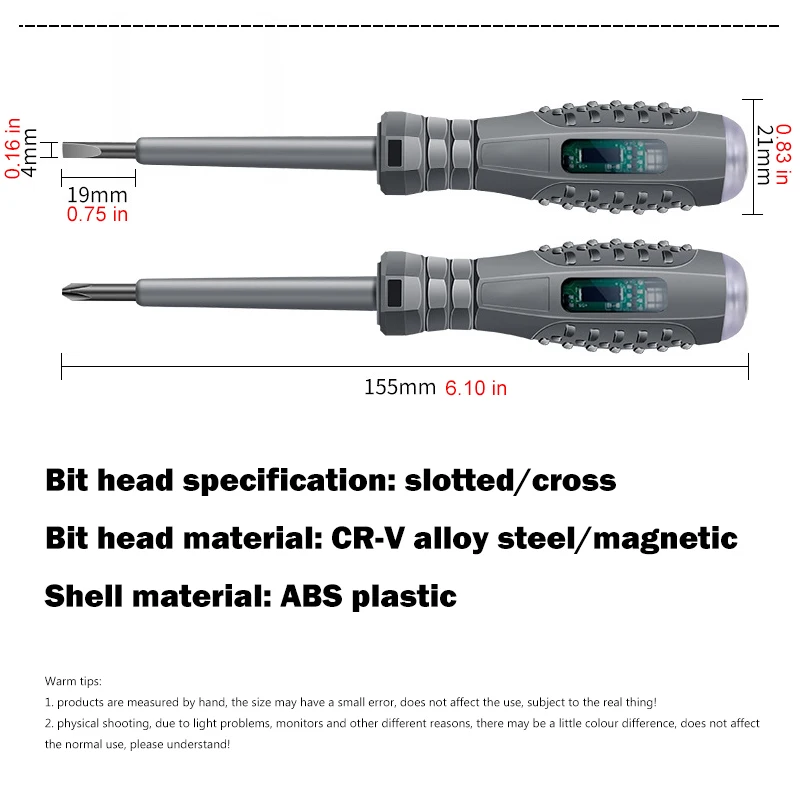 1/2 шт. электрическая ручка долбежная крестовая отвертка неоновая пузырьковая