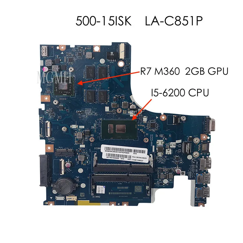 

LA-C851P For Lenovo IdeaPad 500-15ISK AIWZ2 AIWZ3 I5-6200u Notebook Motherboard
