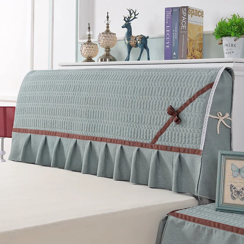 

Plaid on The Bed Head Cover Bedspreads for Bedhead King Mattress Pad Fluffy Quilt Double Blanket Headboards Front Panels Elastic