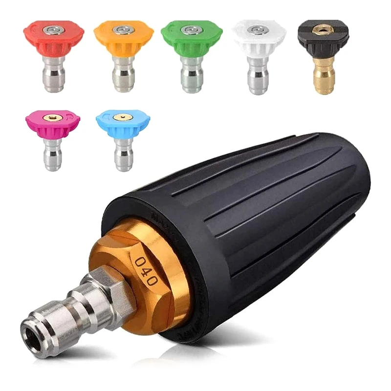 

Насадки для мойки высокого давления, Вращающаяся насадка 1/4 дюйма, быстрый разъем, несколько градусов