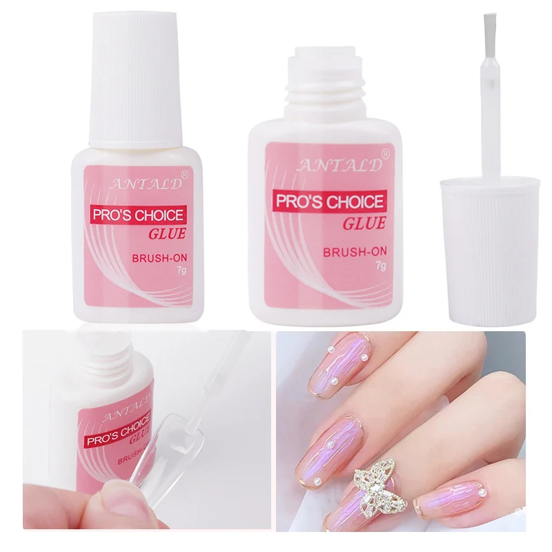 

False Nail Glue With Brush Nail Adhesive UV Acryliy Glue Manicure Fast Drying Nail Tool New Nail Rhinestone Glue Nail Art YZL2