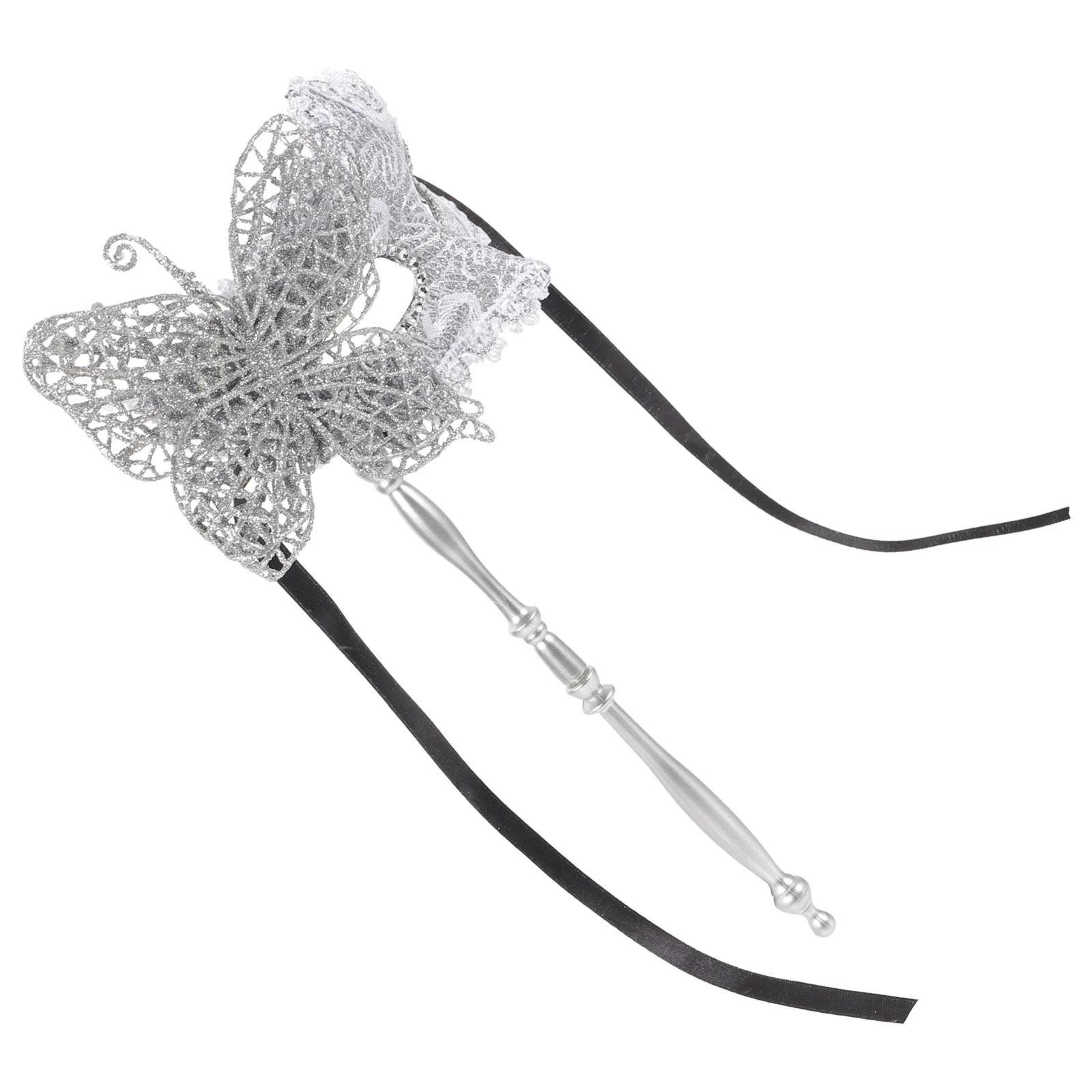 Маска Тушь Маскарад Марди Гра Аксессуары для женщин Серебряная ткань