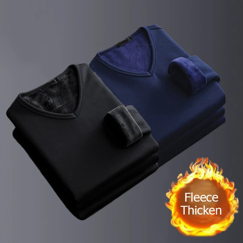 Alobee 2025 Мужская блузка Мягкая футболка винтажная с длинным рукавом V-образным