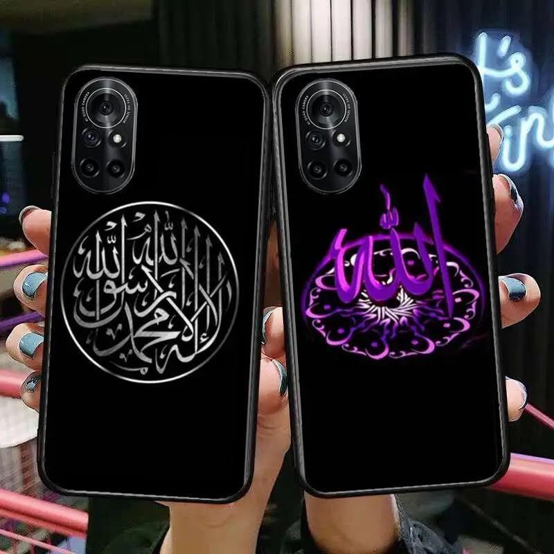 

Arab Muslim Islamic Pattern Clear Phone Case For Huawei Honor 20 10 9 8A 7 5T X Pro Lite 5G Black Etui Coque Hoesjes Comic Fas