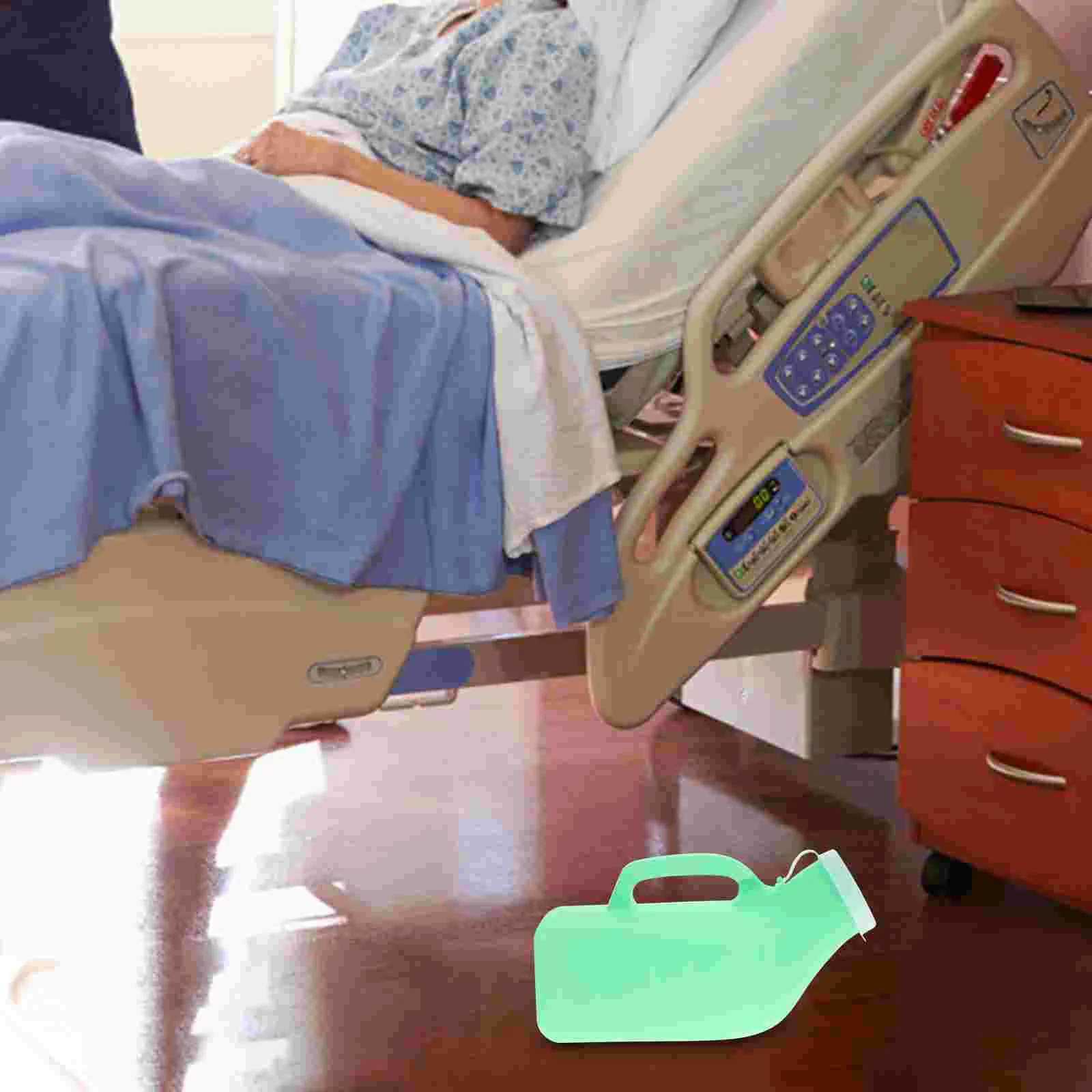 

1pc Urine Collection Bottle Men's Chamber Pot Portable Silicone Urinal Bottle Urinal Funnel Emergency Toilet for Agedness