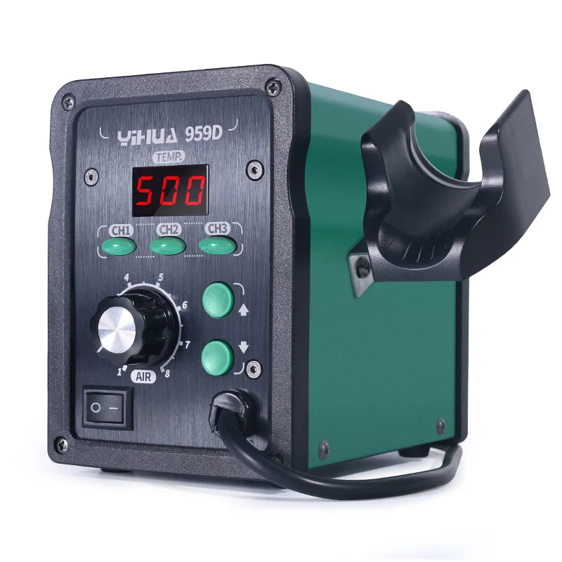 Паяльная станция YIHUA 959D SMD с паяльником пистолет горячего воздуха 220 В для