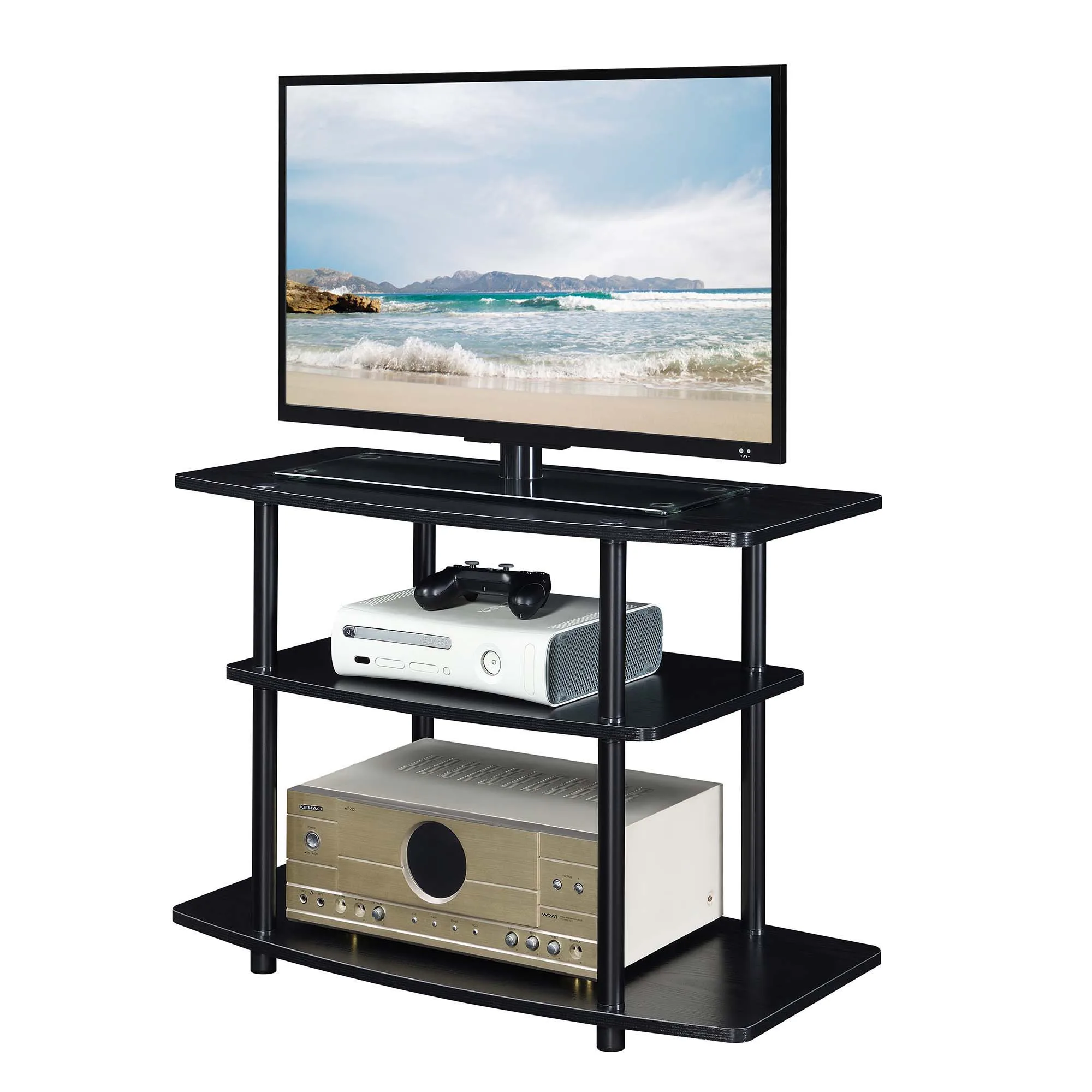 

2Go без инструментов, 3-уровневая ТВ-подставка, деревянная ТВ-подставка, ТВ-подставка для гостиной, мини-ТВ, Ретро ТВ-подставки, мебель