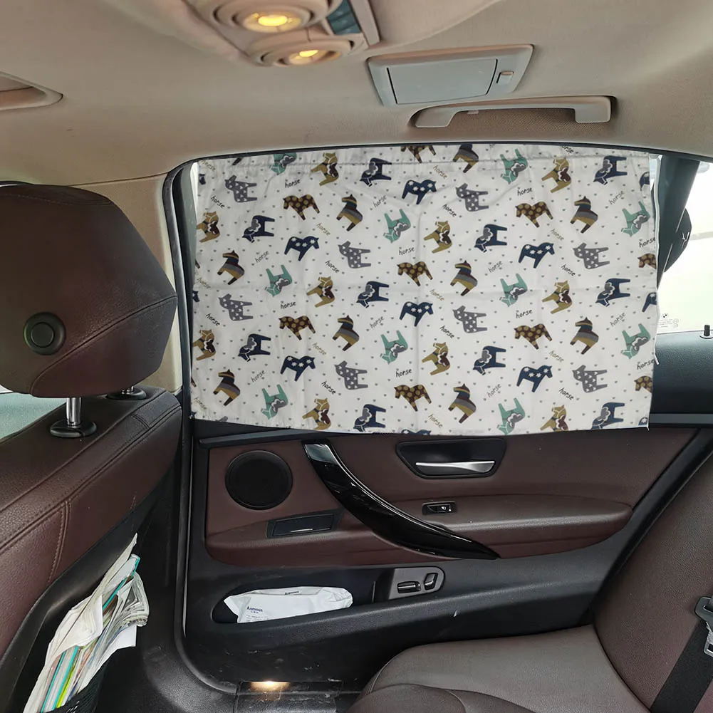 

Protector Polyester Privacy Fits Car Model Curtain Window Sun Shade Cover Cartoon Side Windshield Sun Visor