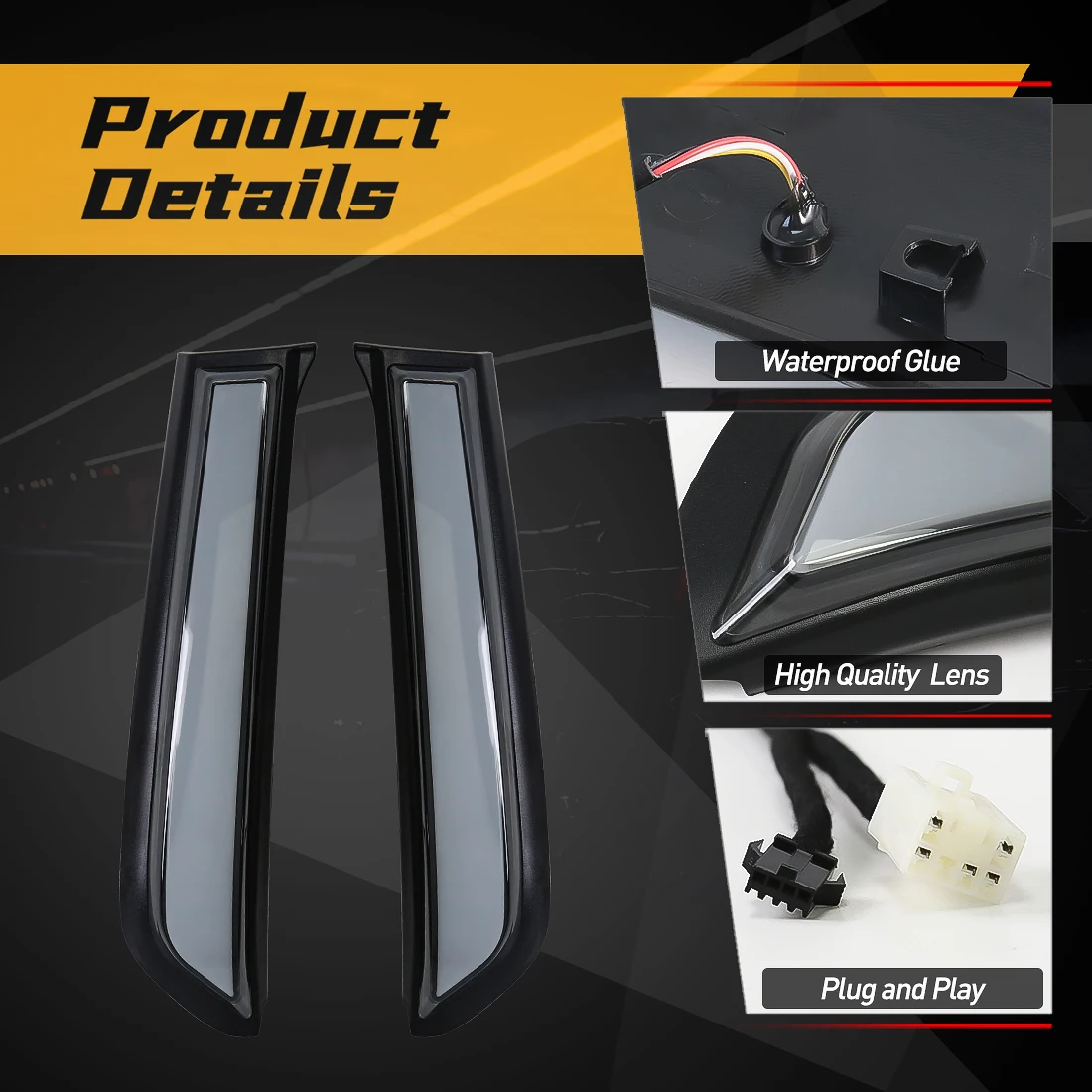 Задний бампер для автомобиля задний Toyota 4 runner 2010-2022 динамический сигнал поворота