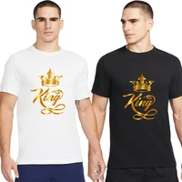 trend hot mens summer king crown printed t shirts tops organic cotton tee crew neck short sleeve t shirts 2022 new fashion