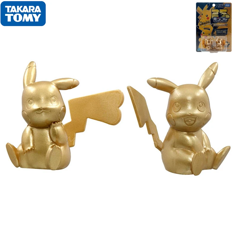 

В наличии TAKARA TOMY Tomica, кукла покемона, модель покемона Пикачу, Юбилейный Набор для украшения стола на 25-ю годовщину