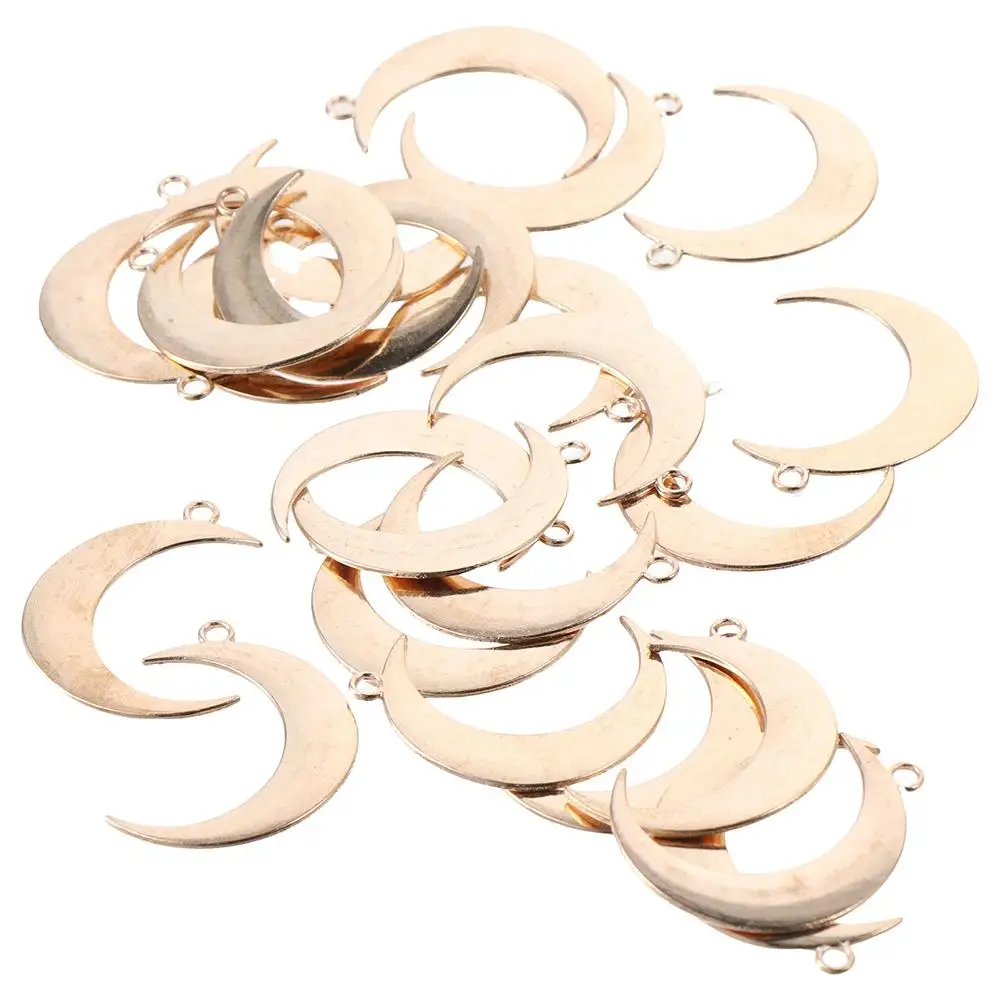 

Золотая, серебряная подвеска в виде Луны, петля для изготовления ювелирных изделий, латунная луна, раннее рукоделие, для любителей ручной работы