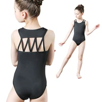 kids girls sleeveless gymnastics bodysuit ballet leotard cotton dance suit 3 12y wholesale