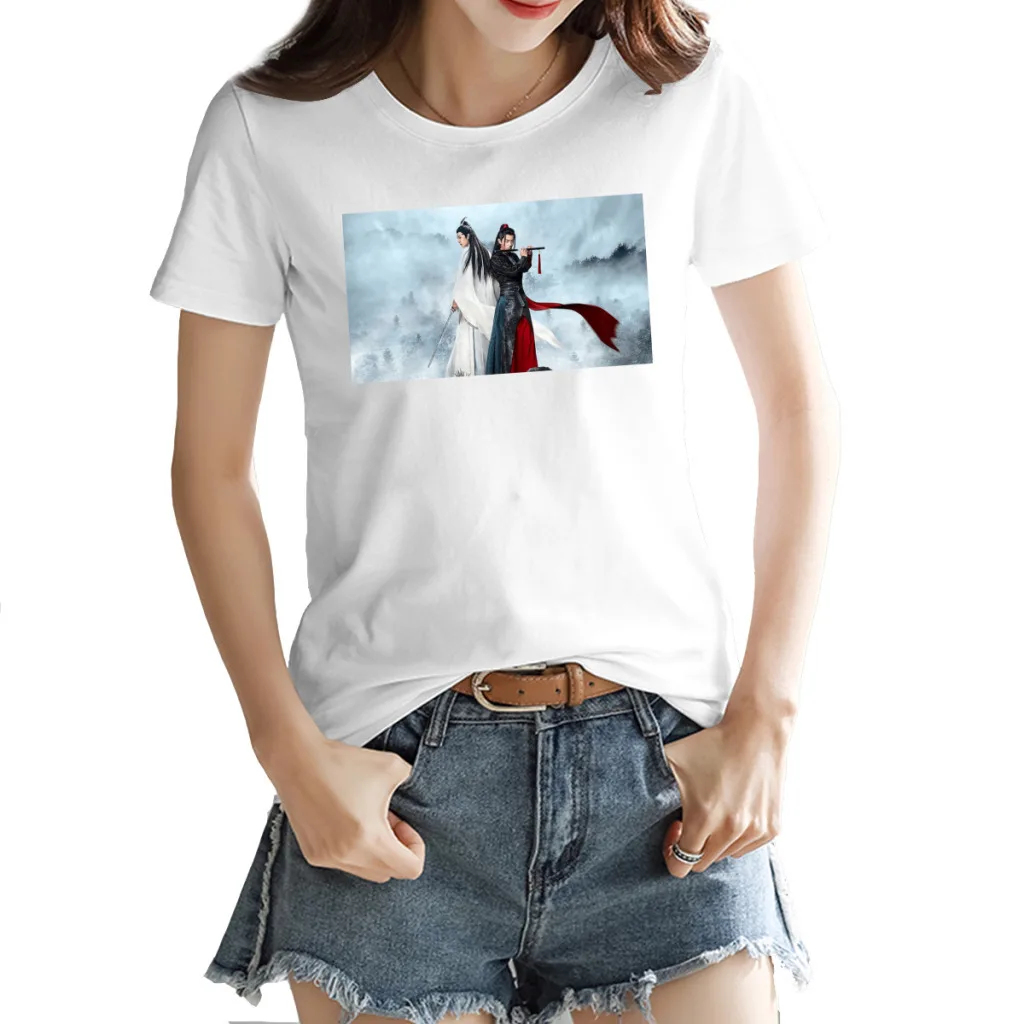 

THE UNTAMED 2019 Women's T-shirt Hot Sale White Graphic Tops Tees European Size
