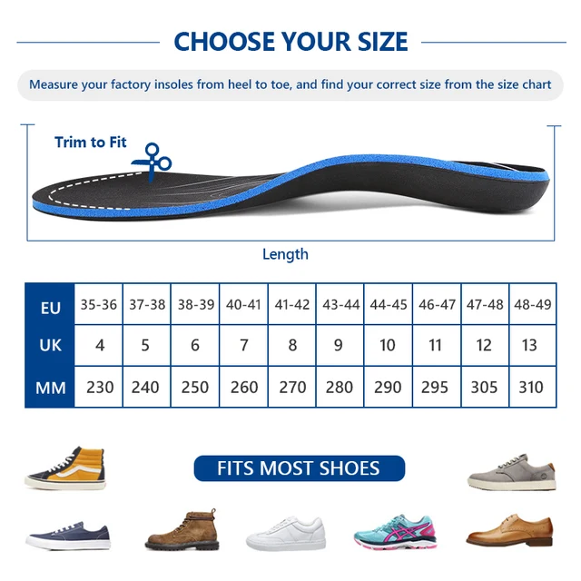 3ANGNI Arch/Heel Pain Relief Orthotic Insoles Foot Valgus Flat Feet Shoes Insert Shock-Absorption Comfort All Day for Woman Men 5