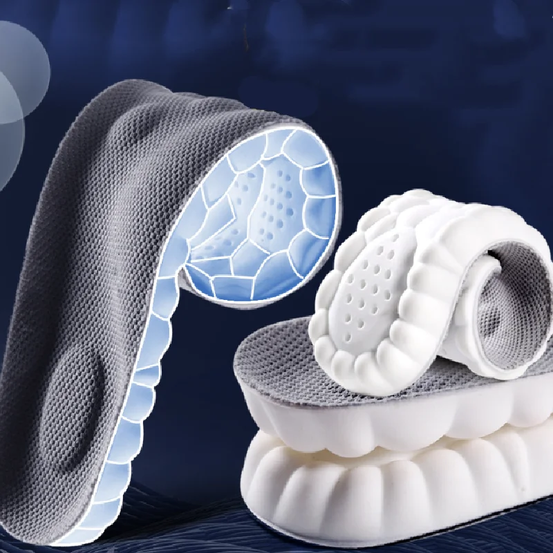 

Спортивные 4D стельки для обуви, супер мягкие стельки для бега, амортизирующие корзины для ног, стельки для обуви с поддержкой свода стопы, ортопедические вставки