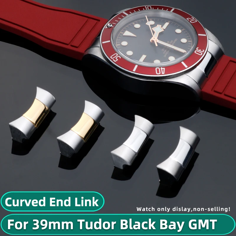 Фото Часы с изогнутым концом из нержавеющей стали, замена для Tudor Black Bay 1958 M79360 M79363, аксессуары из нержавеющей стали 20, 21, 22 мм №1