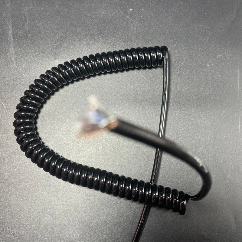 4-жильный 22AWG 0 3 мм2 PUR пружинный спиральный экранированный кабель телескопический