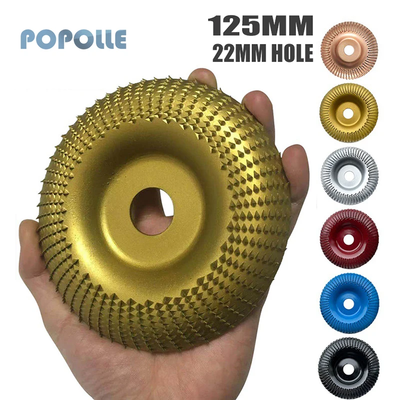 Abrasive 22mm Aperture Wood Angle Grinding Wheel Circular Grinding Wheel 125mm Angle Grinding Polishing Carving Rotary Tool