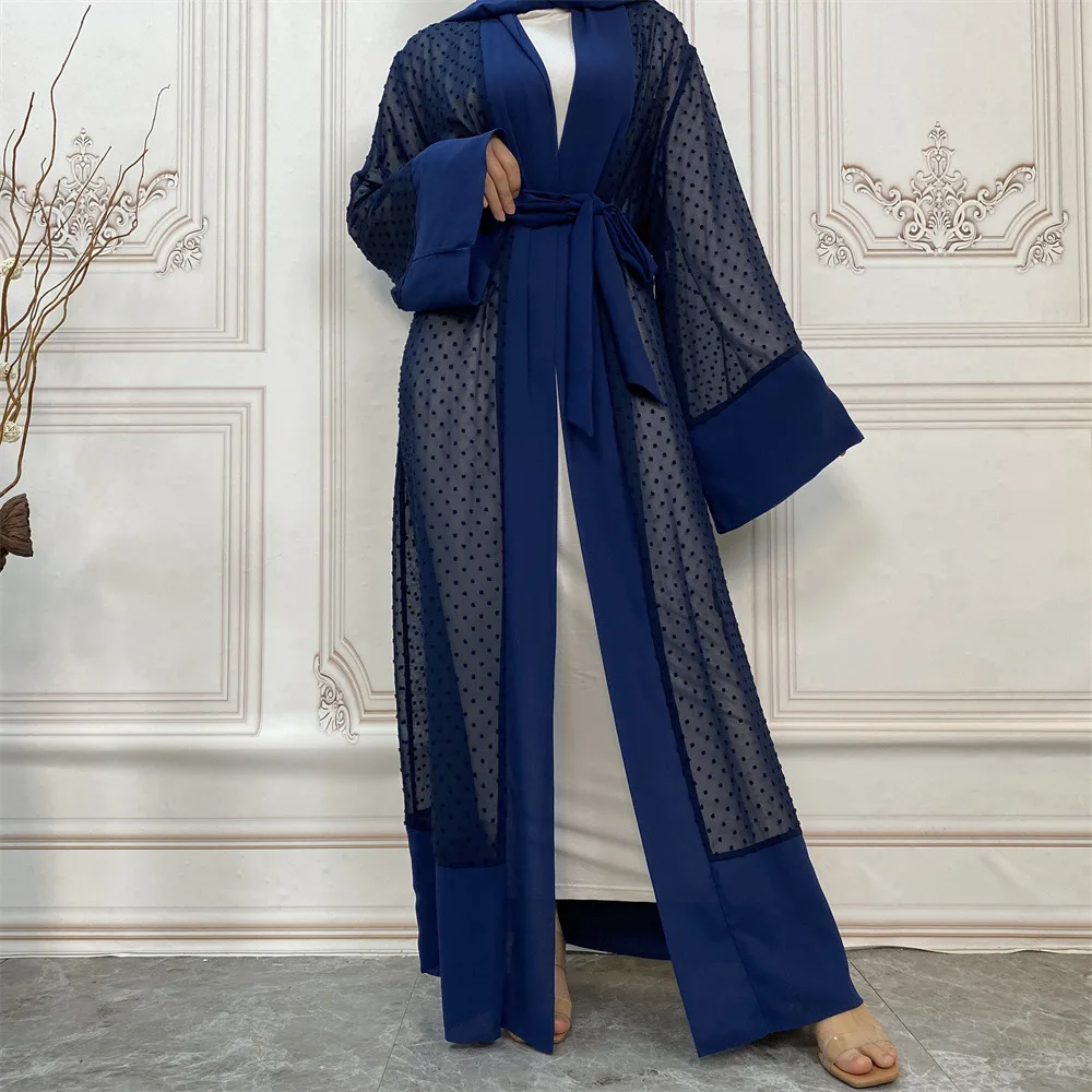 Open Abaya Kimono with Hijab Arabic Long Muslim Dress Loose Abayas for Women Dubai Moroccan Kaftan Party Islam Pakistan Clothes