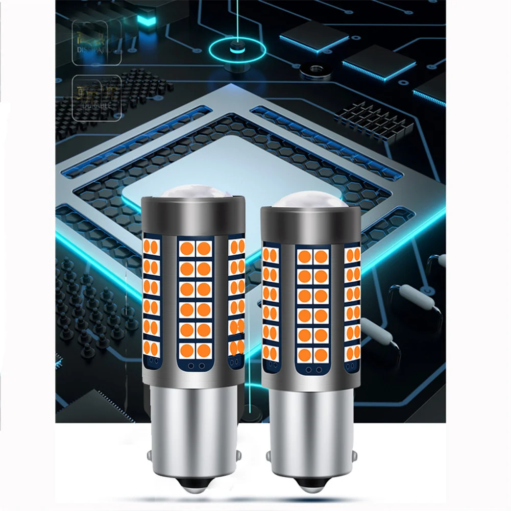 

2x Canbus 1156 BAU15S Car LED Turn Signal Light ReverseTail Light LED Bulb Amber Car Accessories High-quality Turn Signals