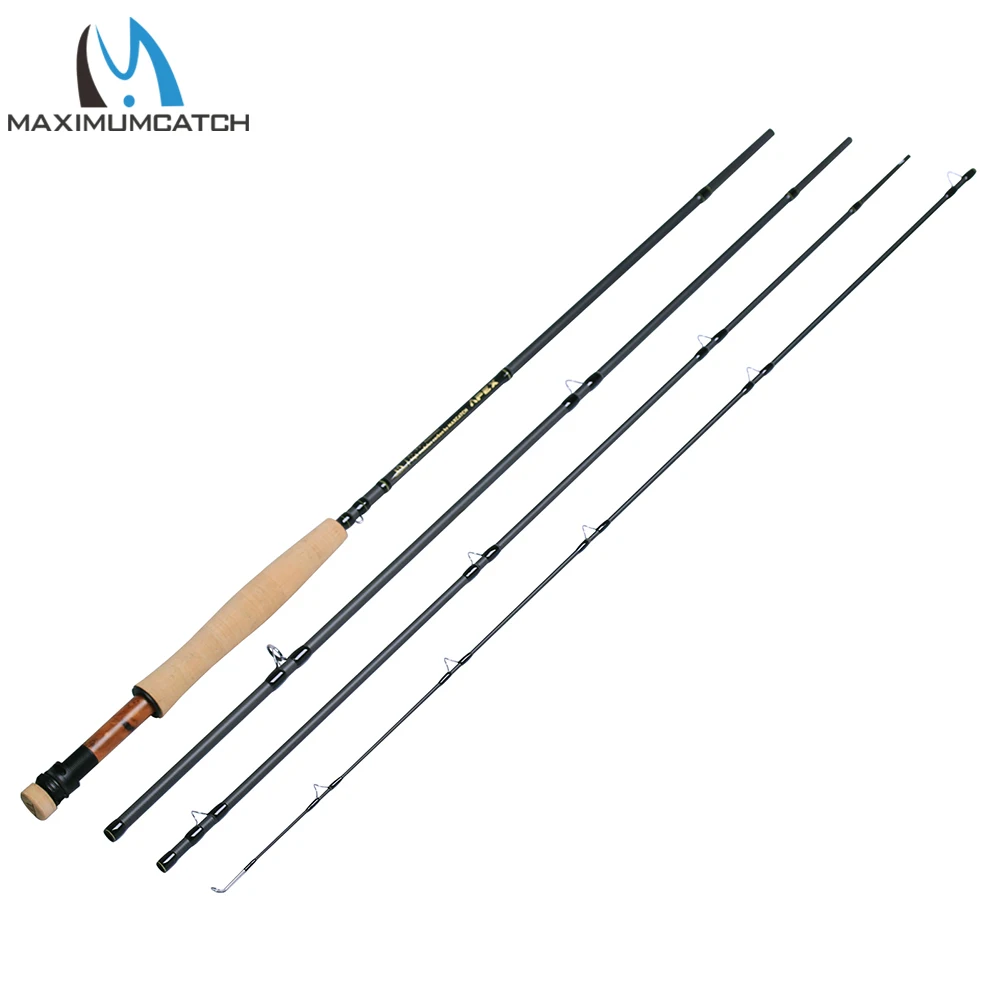 Maximumcatch APEX 9FT 5WT 4-секционная удочка для ловли нахлыстом IM12/40T Высокомодульная из