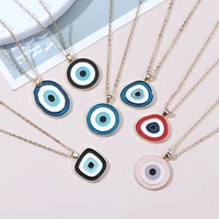 blue evil eye pendent necklace for women fashion retro choker necklaces clavicle chain party gift 2022 new wholesale