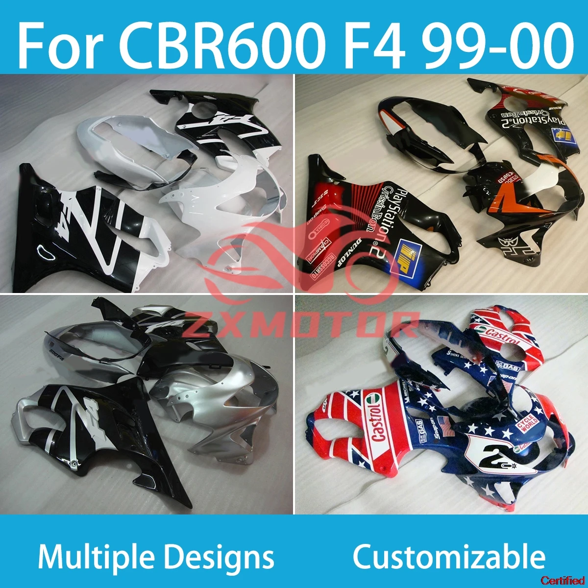Обтекатель с индивидуальным рисунком подходит для Honda CBR 600 F4 99-00 горячие