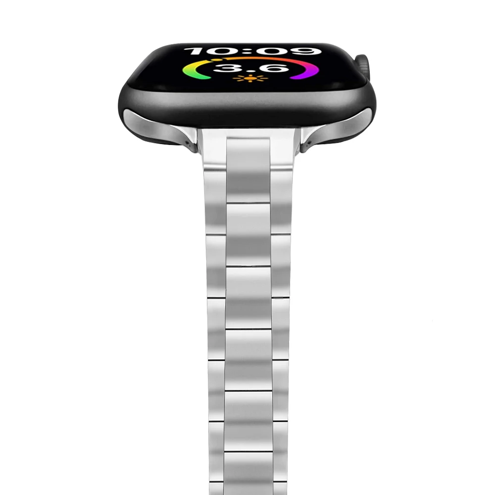 

Slim Stainless Steel Metal Bracelet for apple watch band series 7 6 5 4 41mm 40mm 45mm 44mm band iwatch 3 38mm 42mm women strap