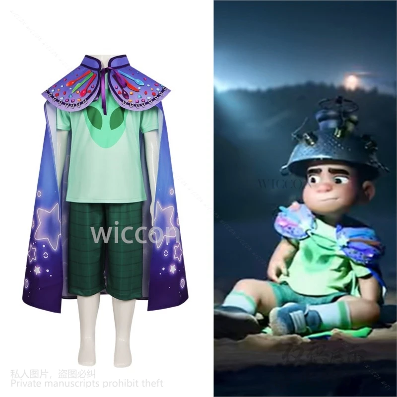 Новинка 2025 года аниме-фильм Elio косплей костюм Земли плащ брюки футболка для