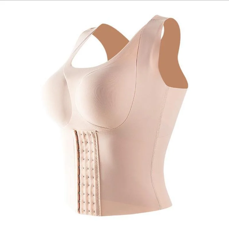 

Women Reducing Girdle Posture Corrector Bra Seamless Underwear Slimming Belly Sheath Cross Back Tank Tops Body Fitness Vest