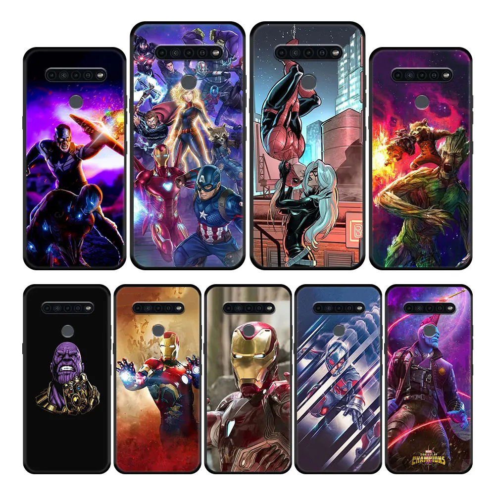 

For LG K40 K41s G7 K61 K50s G6 K40s K52 K71 K92 5G K42 G8 K51s Print Silicone Celular Case Marvel Thanos Avengers