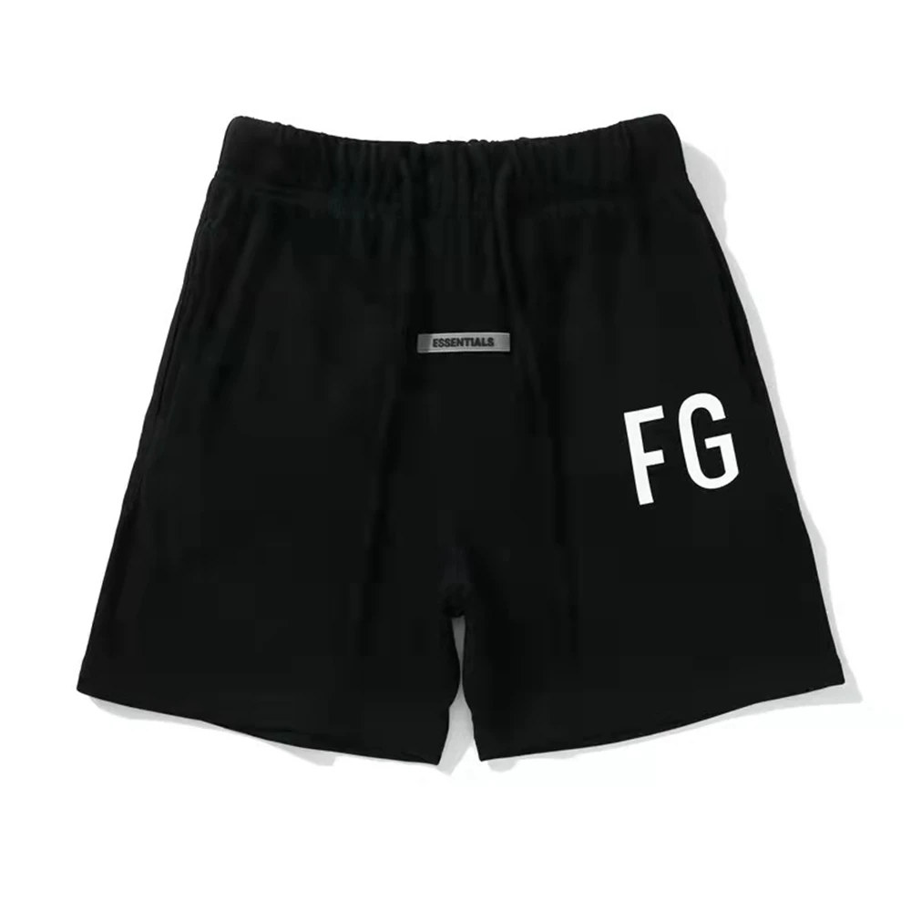 22SS KANYE WEST primavera e verão nova marca de moda rua ESSENTIALS 1:1 FG impressão letras shorts cintura elástica masculina calças femininas