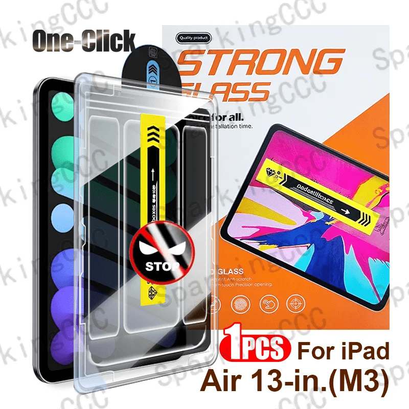 Фото 1 шт. для iPad Air 13, iPad Pro 12.9, iPad Pro (M4) — Защитная пленка для экрана с функцией приватности и установкой в один клик — Быстрая установка №1