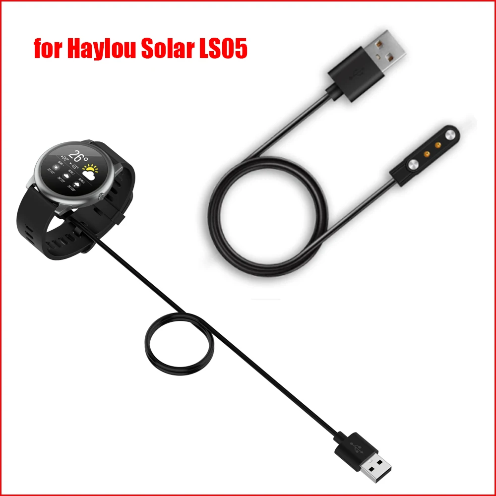 

Зарядное устройство USB 0,6/1 м для Xiaomi Haylou Solar LS05, магнитный кабель для быстрой зарядки, док-станция, адаптер питания, аксессуары для умных часов