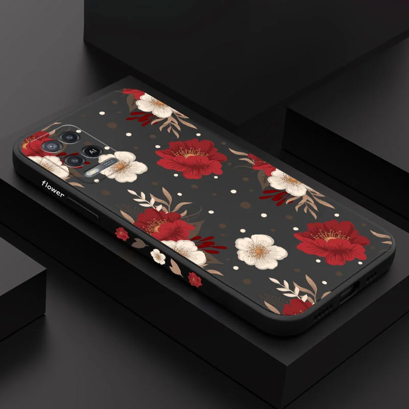 

Gorgeous Safflower Phone Case For OPPO A54 A74 A57 A77 A96 A76 A36 A95 A12 A15 A15S A16 A16K A9 A5 2020 4G 5G Silicone Cover