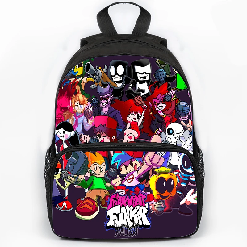 

FNF Game Bags Friday Night Funkin Backpack for Boys Girls Cartoon School Bag Children Anime Backpacks Kids Bookbag Teens Mochila