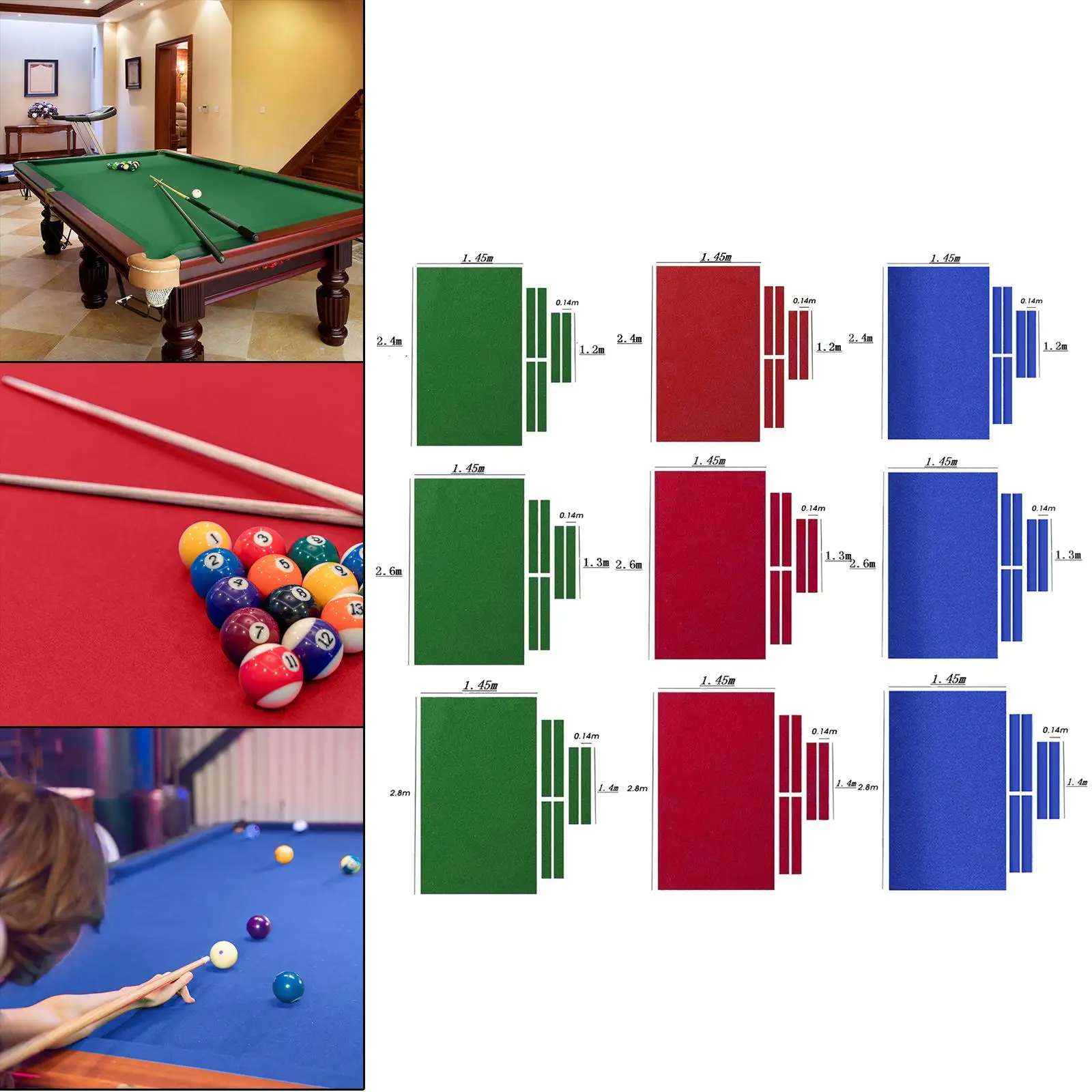 Snooker Cloth Felt Set