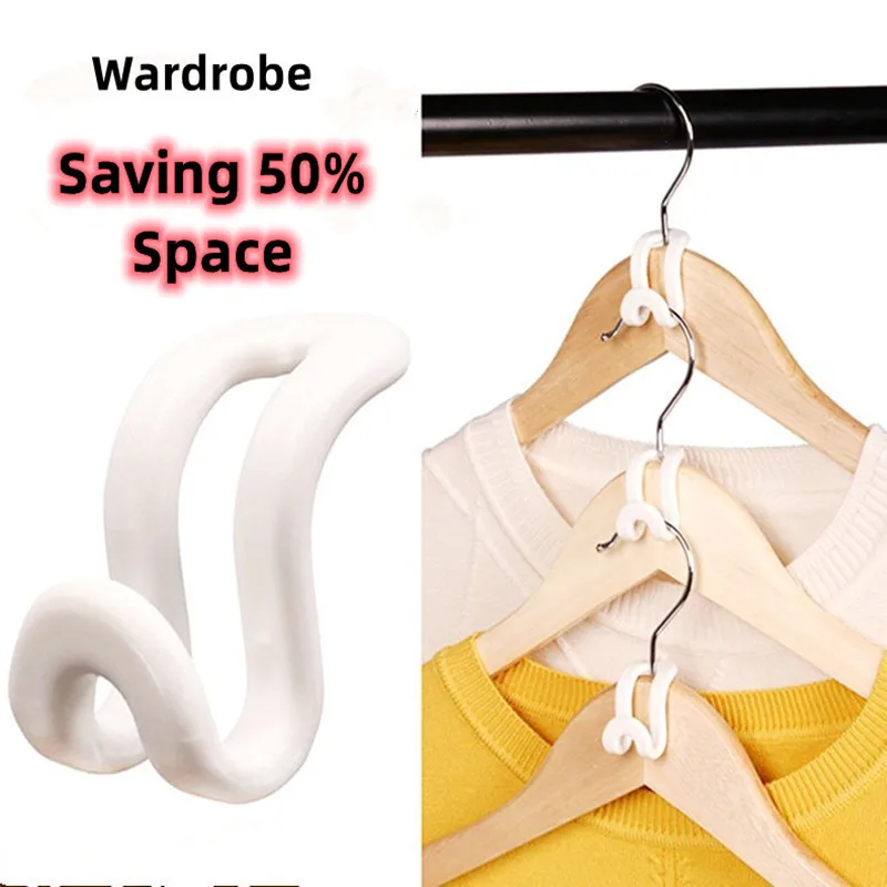 

5Pc/10Pc Wardrobe Storage Saving Space Organzier Closet Hooker High Quality Multi-layer Hanger Connctor Clothes Hanging Folding