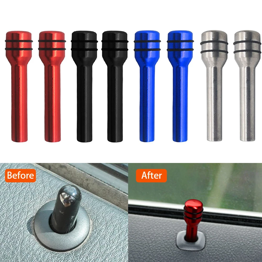 2pcs For Volkswagen VW Polo Golf 3 Beetle MK2 MK3 MK4 MK5 MK6 Bora CC Passat B6 B5 B7 Car Alloy Door Lock Pins Screw Knob Button - купить по