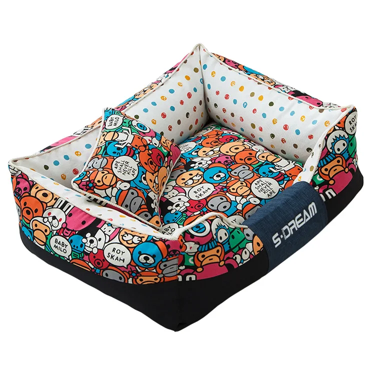 

Underpad for Dogs Breathable Cushion Dog Bed Cat and Dog Mat Pet Products Comfortable Cotton Cute Pets Living Room Decoration