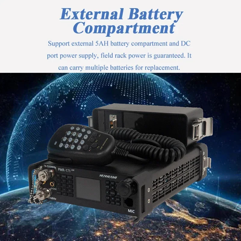 Фото ZASTONE PMR171 SDR Коротковолновый трансивер HF CB 50МГц 70МГц VHF UHF, всережимная мобильная радиостанция DMR FT8 USB LSB CW AM FM №5