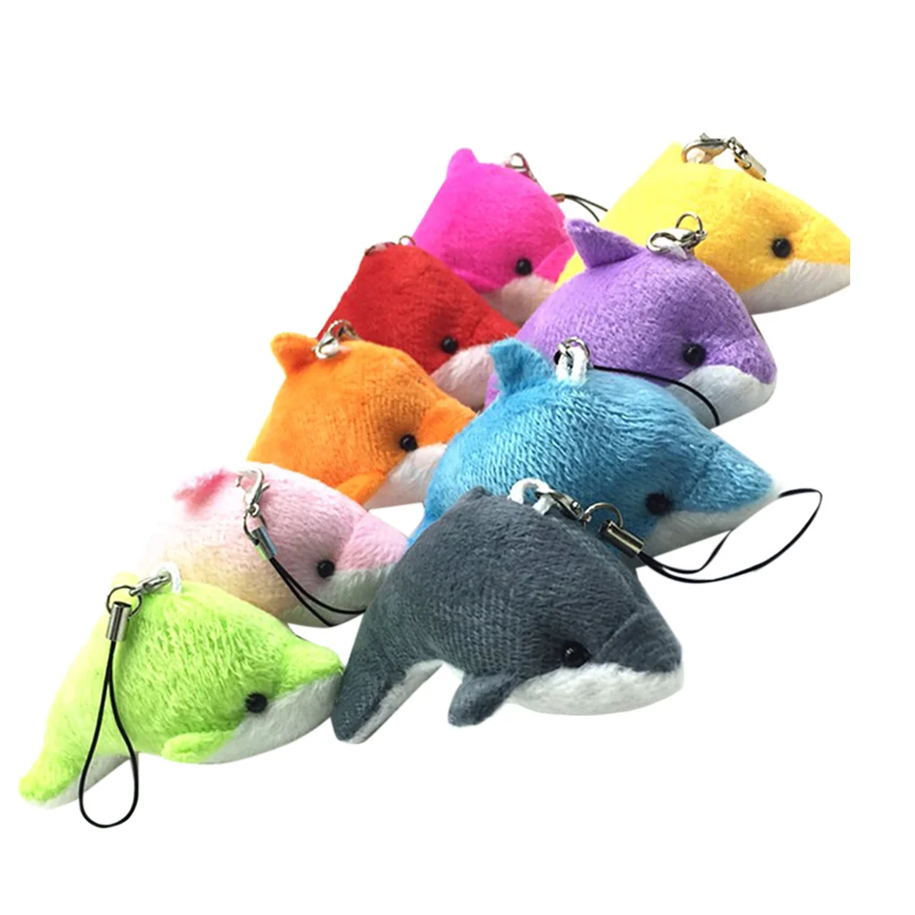 

3pcs Plush Little Dolphin Pendant Plush Small Dolphin Decor Pendant for Key Bag Phone (Random Color) Seal Panda