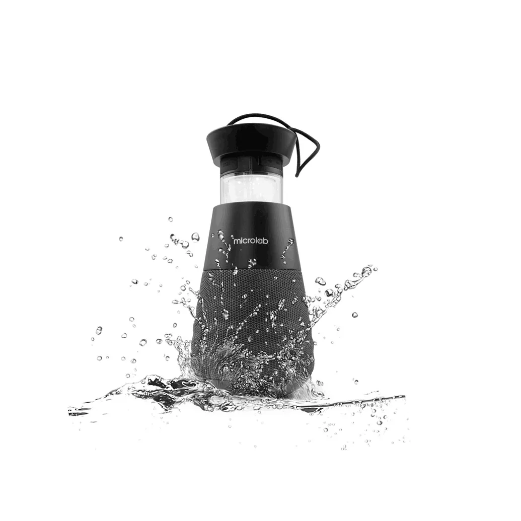 Фото Кемпинговый фонарь Microlab Lighthouse Bluetooth с защитой IP65, водонепроницаемый уличный динамик с аккумулятором 5000 мАч, функцией TWS-сопряжения и разноцветной подсветкой №2