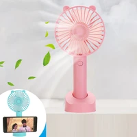 usb mini handheld fan wind power portable cooling fans convenient ultra quiet fan cute small fans with phone holder