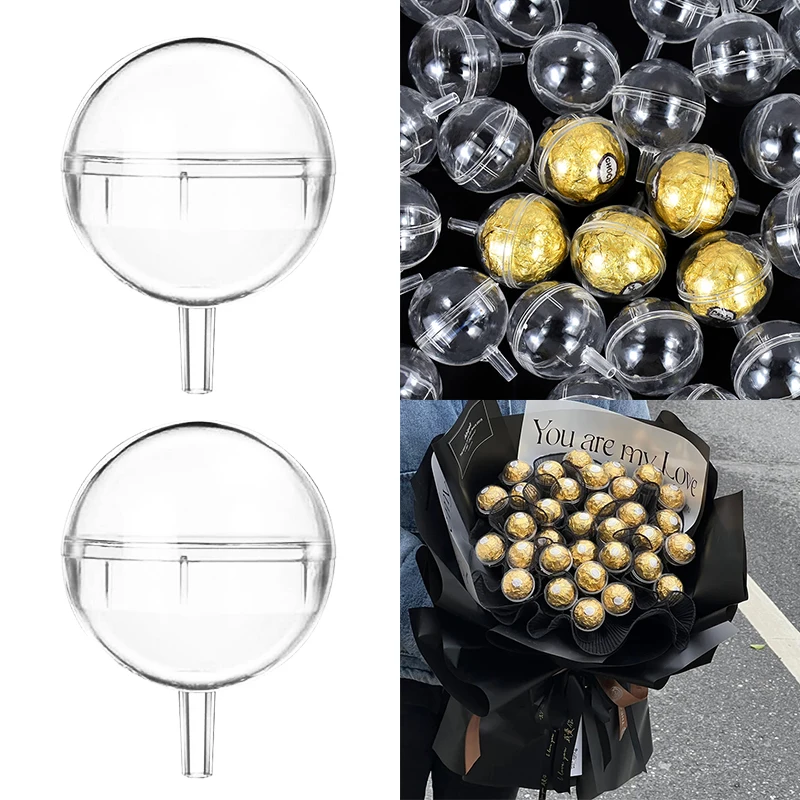 

5/10pcs Plastic Chocolate Truffle Liner Round Chocolate Candy Wrapper Clear Packaging Holder Valentines Day Gift Box Party Decor