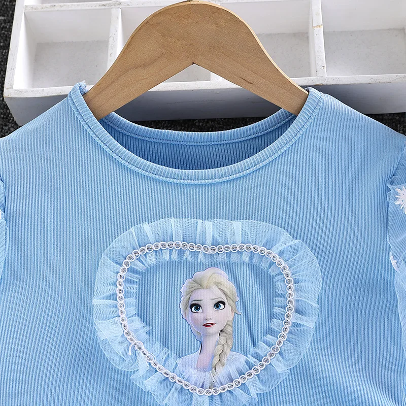 Новинка 2023 года платье принцессы Эльзы Диснея для девочек весенне-осеннее