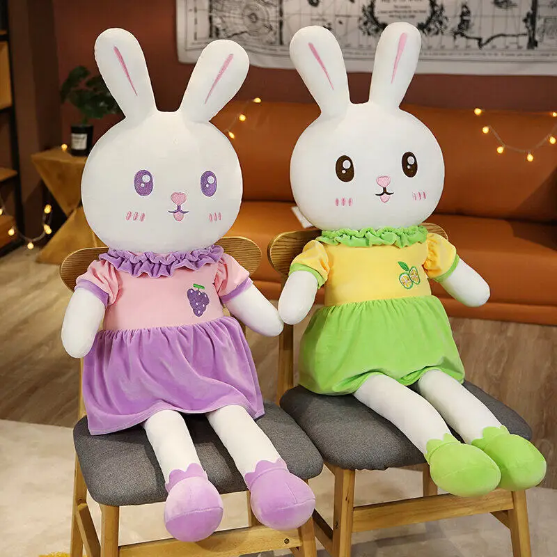 

New cute fruit rabbit plush toy doll couple doll girl holiday gift