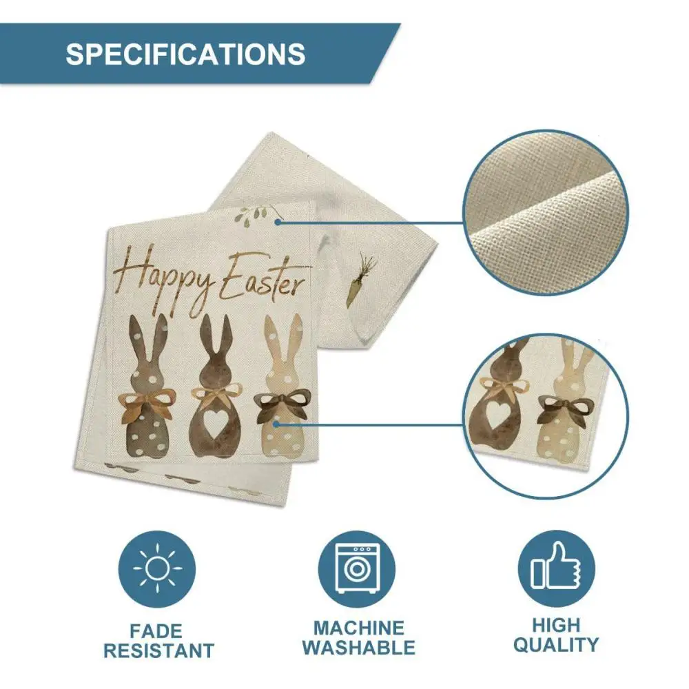 

For Home Decor Gifts Table Mats Kitchen Placemat Easter Bunny Easter Placemats Non-slip Bowl Cup Mat Placemats Table Runner