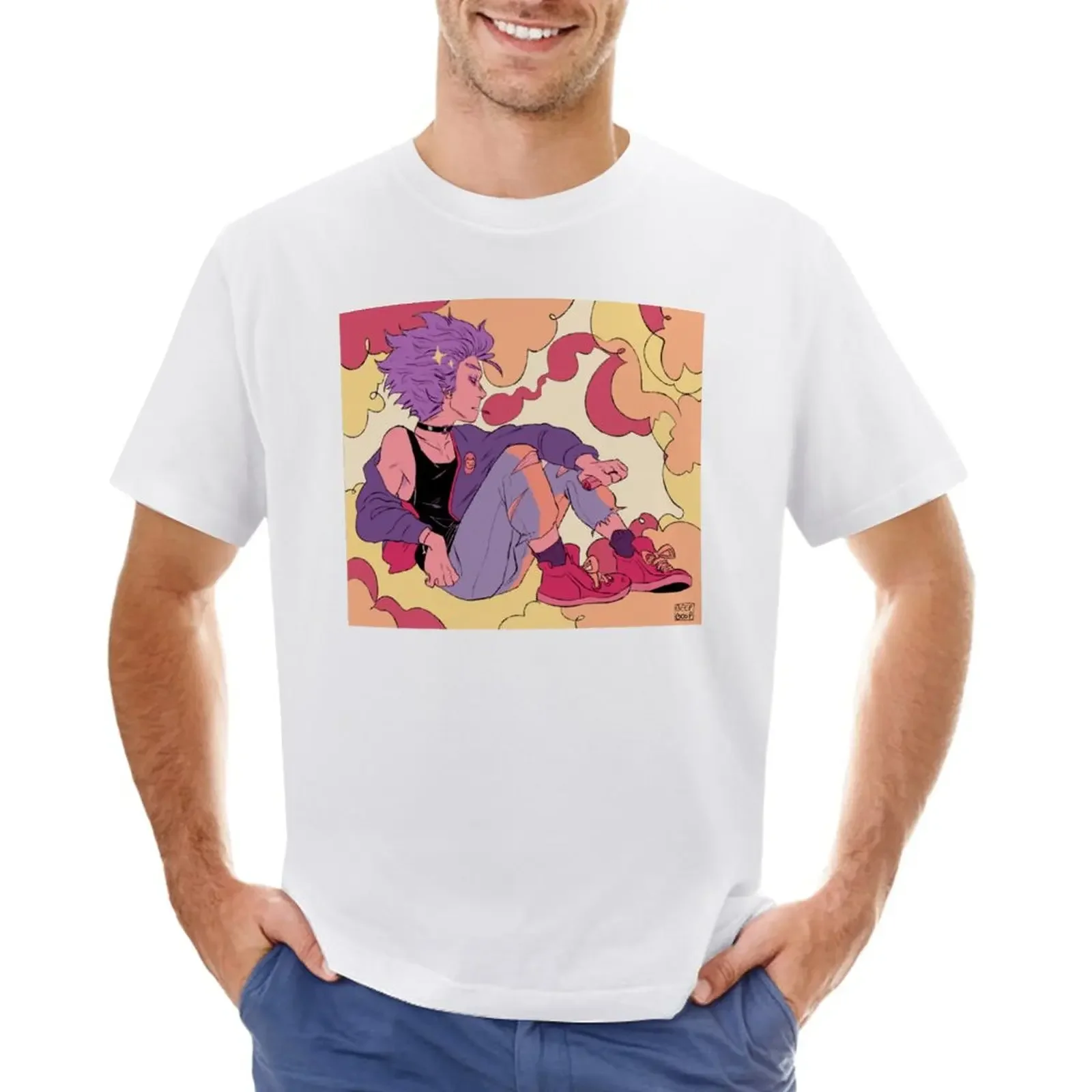 Футболка Smoke-Shinsou Hitoshi новое издание крупные заготовки быстросохнущие мужские